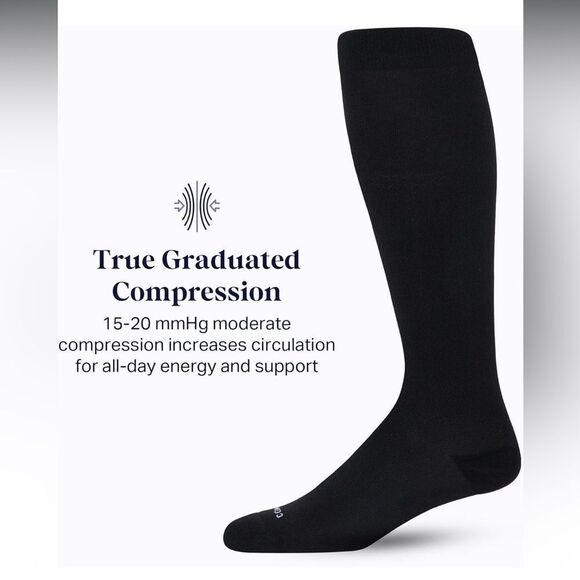 Comrad Compression Nylon Knee High Socks black size Large New With Tags - Picture 2 of 8